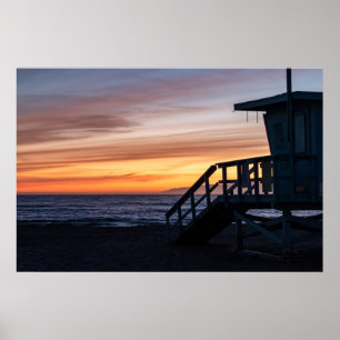 Goldene Stunde Sonnenuntergang - Venice Beach, CA Poster