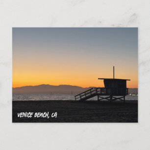 Goldene Stunde Sonnenuntergang - Venice Beach, CA Postkarte