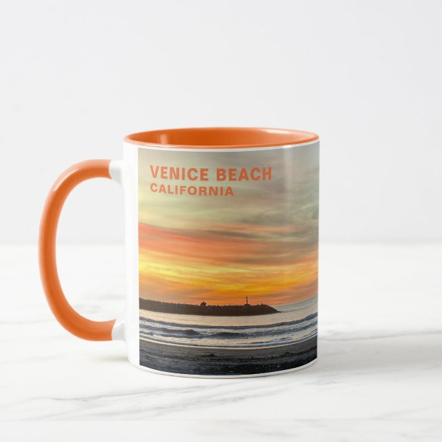 Goldene Stunde Sonnenuntergang - Venice Beach, CA  Tasse (Links)