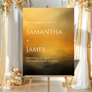 Goldene Stunde Willkommen - Warme Sonnenuntergang  Acrylschild