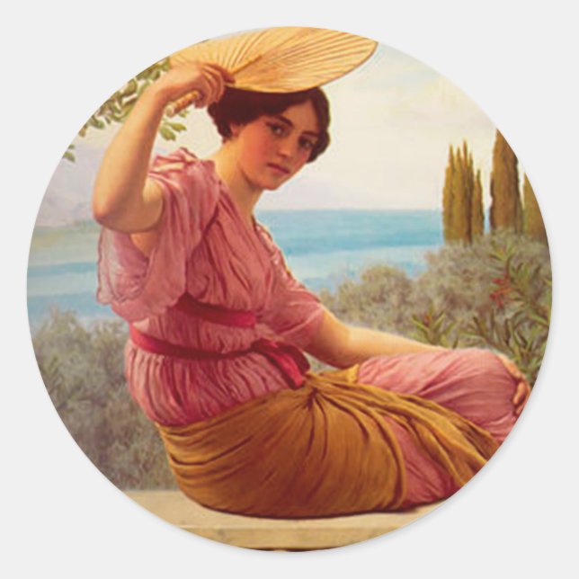 Goldene Stunden Runder Aufkleber (Vorderseite)