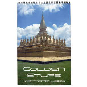 goldene Stupa cambodia Kalender