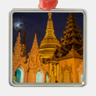 Goldene Stupa und Tempel Ornament Aus Metall