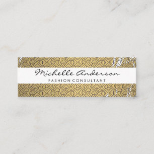 Goldene Swirl-Muster-Variante Mini Visitenkarte