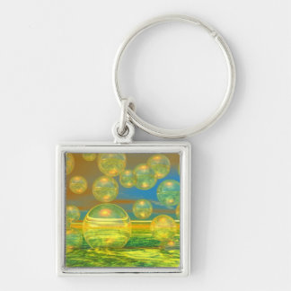 Goldene Tage - Gelb-u. Azurblau-Ruhe Schlüsselanhänger