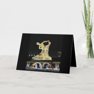Goldene Tanzfiguren in Schwarz Karte