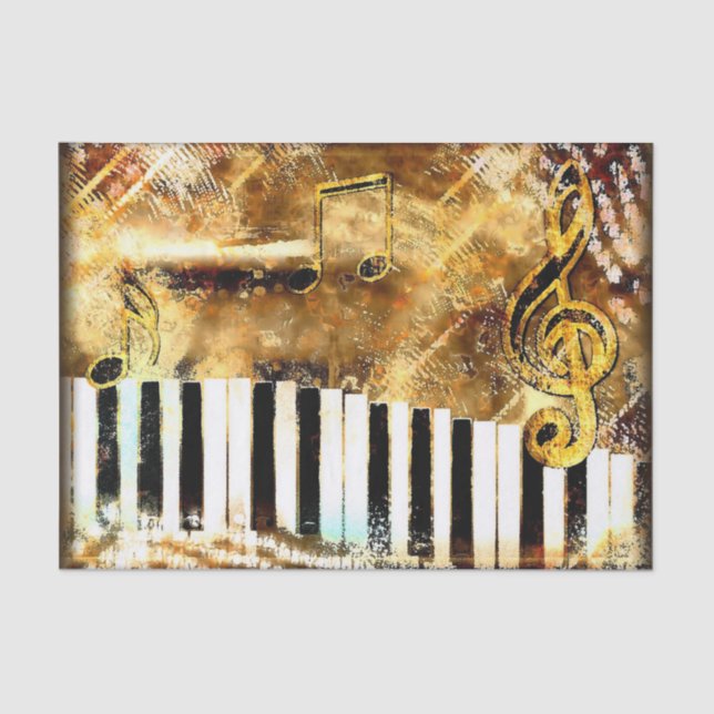 Goldene Tastatur Seidenpapier (Vorderseite)