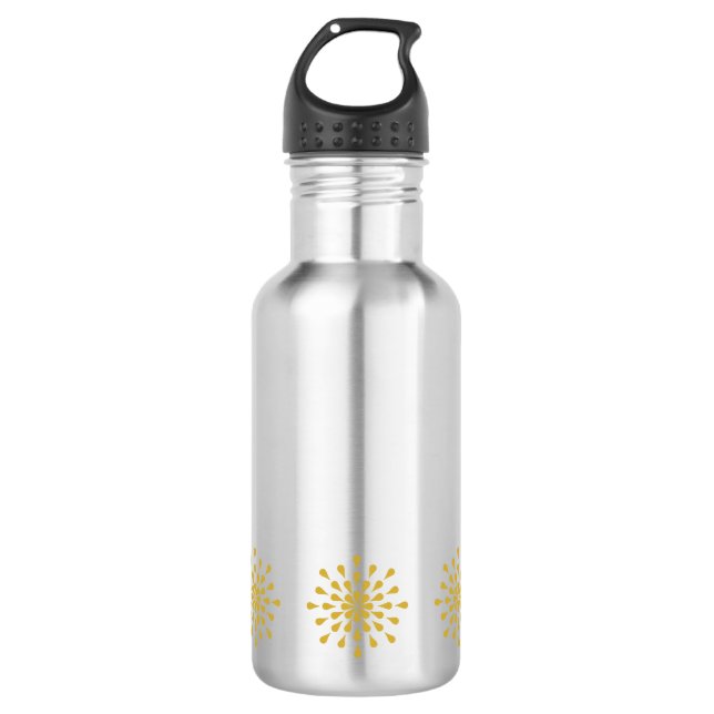 Goldene Teardrops Edelstahlflasche (Vorderseite)