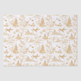 Goldene Tempel Chinoiserie Tiuuse Papier