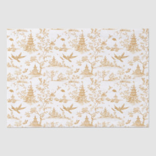 Goldene Tempel Chinoiserie Tiuuse Papier