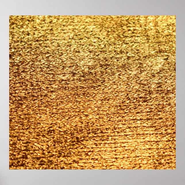 Goldene Textilien: glamouröser Makro-Hintergrund. Poster (Vorne)