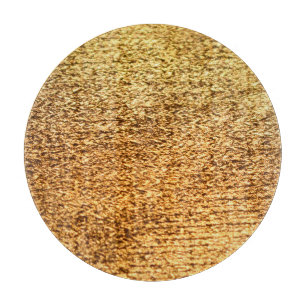 Goldene Textilien: glamouröser Makro-Hintergrund. Schneidebrett