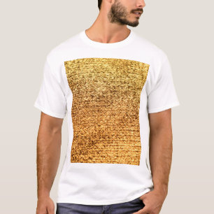 Goldene Textilien: glamouröser Makro-Hintergrund. T-Shirt