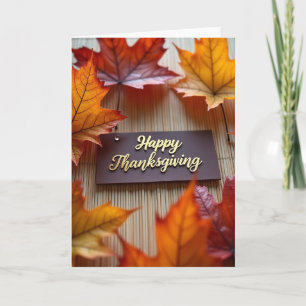 Goldene Thanksgiving-Karte Karte