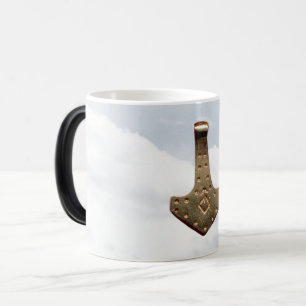 Goldene Thor Hammer Wolken Morphing Tasse