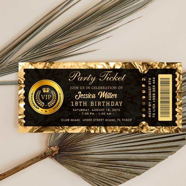 goldene Ticket-Einladungen Einladung (Von Creator hochgeladen)