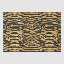 Goldene Tigerstreifen | Kühnes Wildtiermuster Seidenpapier