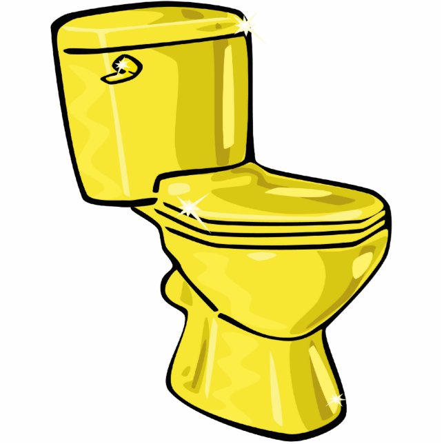 Goldene Toiletten-Skulptur-Verzierung Fotoskulptur Ornament (Vorne)