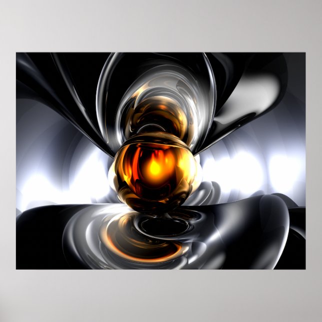 Goldene Tränen Abstraktes Poster (Vorne)