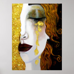 Goldene Tränen, Gustav Klimt Poster