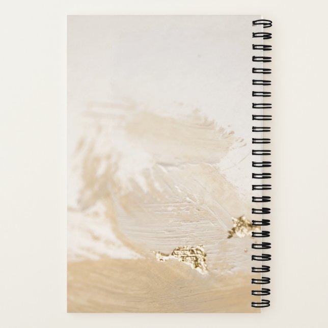 "Goldene Träume, endlose Seiten" Notizbuch (Rückseite)