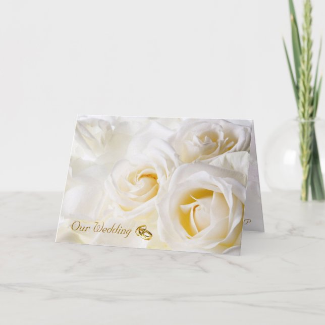 Goldene Traumhochzeit Einladungskarte (Vorderseite)