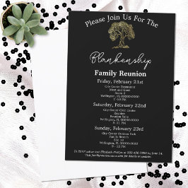 Goldene Tree Artwork Family Wiedersehen 3 Tage Ein Einladung