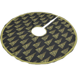 Goldene Tree Frische Pasta machen Polyester Weihnachtsbaumdecke