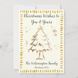 Goldene Treppe Foto Weihnachtswohnung Karte