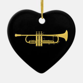 Goldene Trompete-Musik-Thema Keramikornament