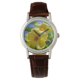 Goldene Trompetenblumen I Armbanduhr