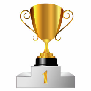 Goldene Trophäe Freistehende Fotoskulptur