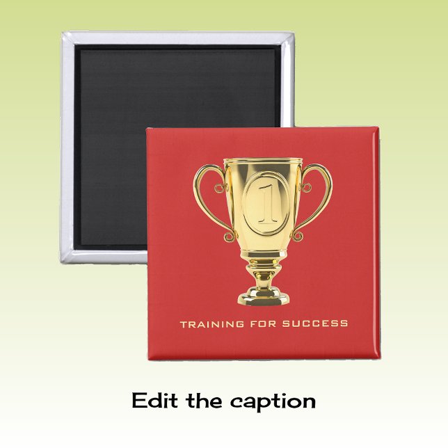 Goldene Trophäe Rot Trainingserfolg Magnet (Von Creator hochgeladen)