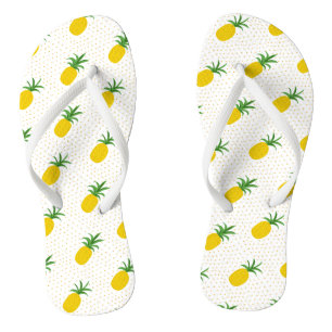 Goldene tropische Ananas Flip Flops