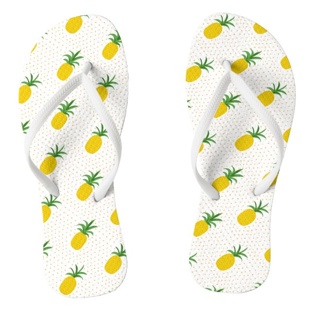 Goldene tropische Ananas Flip Flops (Fußbett)