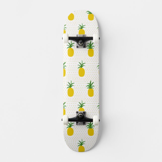 Goldene tropische Ananas Skateboard (Vorderseite)