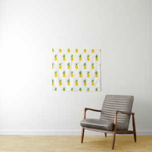 Goldene tropische Ananas Wandteppich