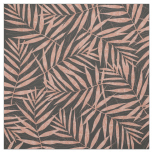 Goldene tropische Blätter der Rose Stoff