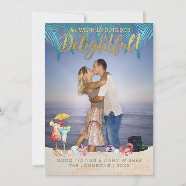 Goldene tropische Weihnachten im Foto von Florida (Vorderseite)