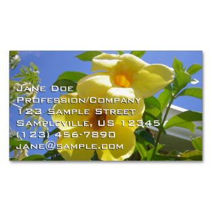 Goldene Trumpet-Blume I Magnetische Visitenkarte