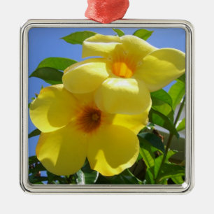 Goldene Trumpet-Blume I Ornament Aus Metall