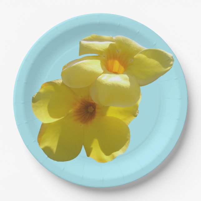 Goldene Trumpet-Blume I Pappteller (Vorderseite)