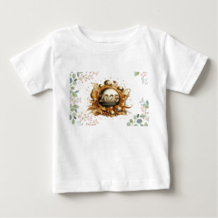Goldene Typografie glücklich im neuen Jahr 2025 Baby T-shirt