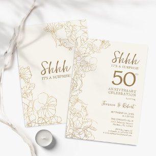 Goldene Überraschung zum 50. Jubiläum Einladung