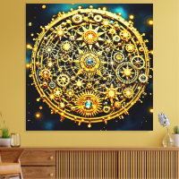 Goldene Uhrwerks-Himmels-Kunst