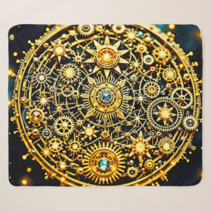 Goldene Uhrwerks-Himmels-Kunst Sherpadecke