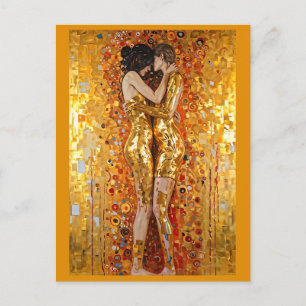 „Goldene Umarmung“ Kostbar und Unzerstörbar Postkarte