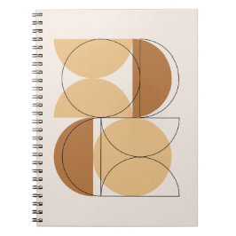 Goldene Umlaufbahn Mid-Century-Muster Notizblock