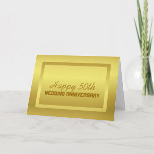 Goldene Umrandung 50. Hochzeitstag Karte