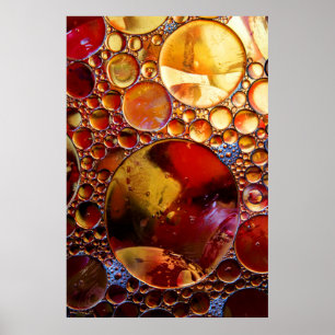 Goldene und rote Punkte Poster